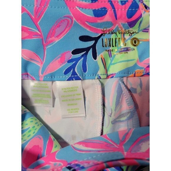 Lilly Pulitzer Reid Shorts Womens Size 0 XS UPF 50+ Luxletic Porto Blue Golf NWT - Picture 11 of 16